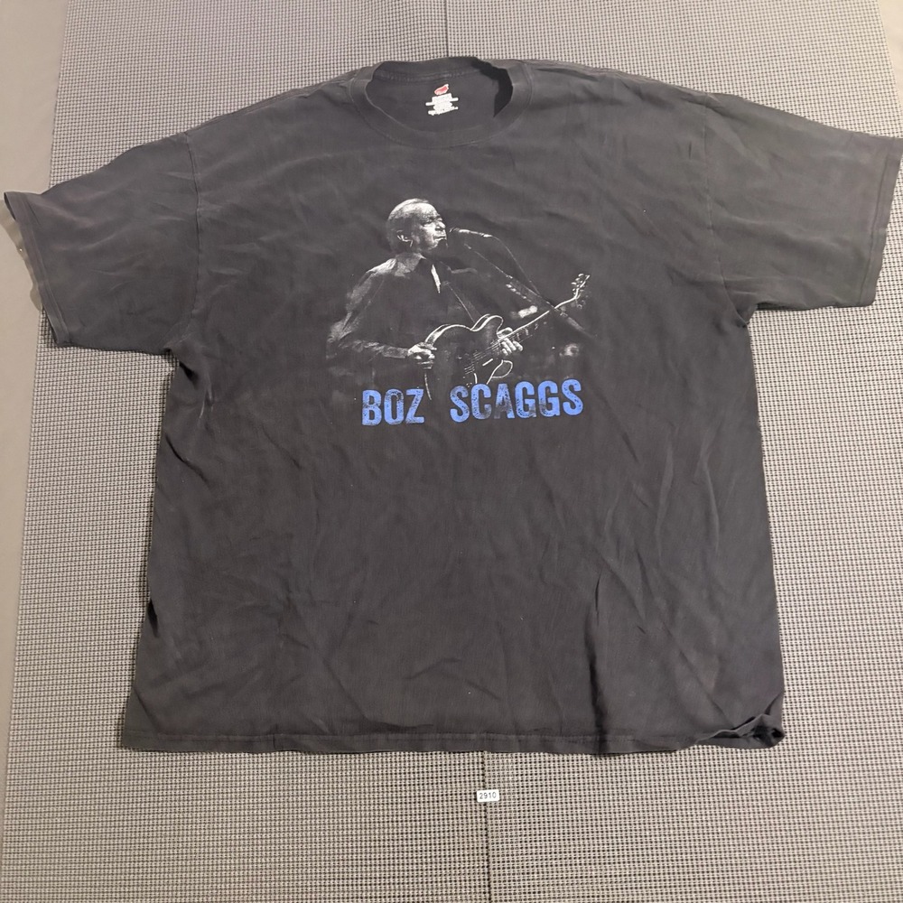 Hanes Boz Scaggs A Fool To Care Tour 2017 T-Shirt Mens 2XL Black Robert Cray